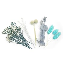 Fleurs séchées coloris bleu 10 pièces