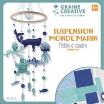 Graine Créative - Mobile pour bébé en feutrine à customiser L'océan