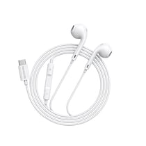 Mayaxess Écouteurs pour iPhone 16 Pro Max Filaires USB-C avec Micro intégré Blanc