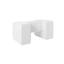 3 blocs en mousse couleur blanc - Velinda - Gris