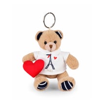 Porte clé – Petit Ours T - shirt Tour Eiffel - Doudou et Compagnie - Rouge