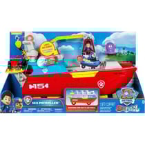 Coffret pat patrouille sea patroller xxl : bateau 60 cm avec son et lumière + ryder + quad + pieuvre - version géante - spin master 20088599