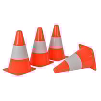 Set de 4 cônes de signalisation - sport accessoire foot basket - jouet plein air