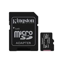 kingston Carte MicroSDXC 64Go UHS-I Classe 10 Transfert Rapide avec Adaptateur Noir