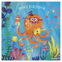 Puzzle 2D 25 pièces - Carte Anniversaire Poulpe et son enveloppe - Janod