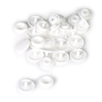 Graine Créative - Boutons pression résine Blanc (10 boutons)