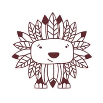Graine Créative - Tampon en bois Lion Feuilles