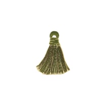 Lot de 3 écussons thermocollants Pompons vert/or 4,5x5,5cm