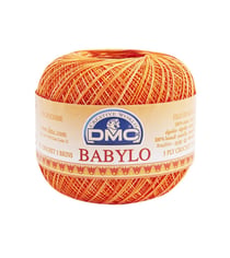 Fil à crocheter Babylo Gross. 10 - Col. 51 - Orange Citrouille Ombre