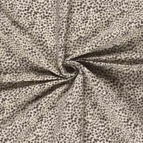 Tissu Bengaline de Viscose tacheté léopard abstrait sur fond Beige
