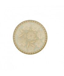 Bouton métal motif floraux 23mm à queue - Prym Vert Turquoise
