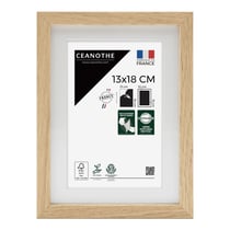 Cadre photo 13x18 cm chêne Alba avec passe-partout 10x15 cm