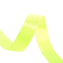Bobine 40m ruban satin double face fabriqué en France jaune fluo
