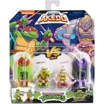 Figurines Tortues Ninja - Akedo - Raphael vs Rocksteady - Extérieur - 6 ans - Multicolore