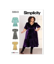 Patron Simplicity 9643 - Robe taille n°FR 48-56