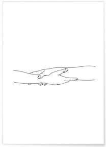 Affiche Line Art Bras | A3 : 29,7x42cm