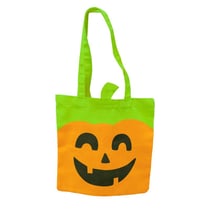 Tote bag Citrouille Halloween en coton imprimé 25 x 25 cm