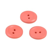 Bouton 2 trous rond terracotta 17mm