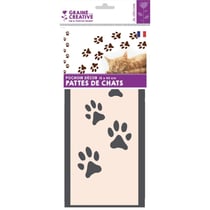 Pochoir 15 x 40 cm Frise pattes de chat