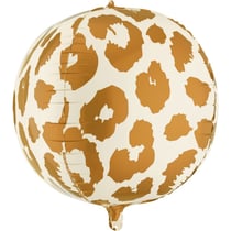 Ballon Aluminium Hélium Rond Taches de Guépard   Ø 75 cm