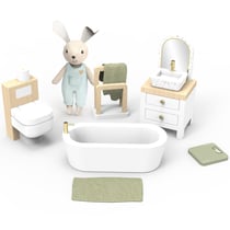Salle de bain de la maison de poupée lapin - Speedy Monkey