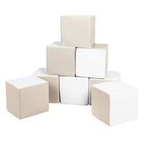 Lot cubes XXL mousse 8 pcs blanc, cappuccino