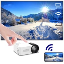 Mini Videoprojecteur Portable WiFi 1080P Pour IOS Android Ultra Léger Et Compact Blanc YONIS