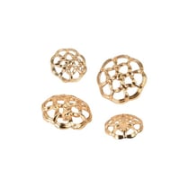 Lot de 3 boutons boutons ajourés or