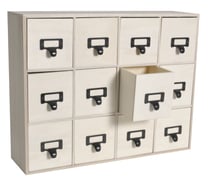 Meuble 12 tiroirs - 41,5x11x32,5 cm - bois - Artemio