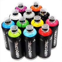 Lot de 12 sprays de peinture - Hardcore MTN - 400ml