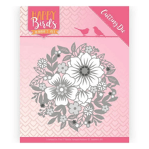 Die matrice de découpe embossage Jeanine s Art HAPY BIRDS FLEUR 10084