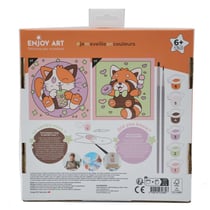 ENJOY ART - Peinture par Numéros 20x20cm Junior Kawaii Chat Panda