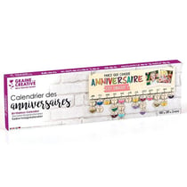 2 calendriers des Anniversaires en bois 40 x 12 cm