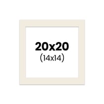 Passe-partout - Blanc cassé - 20x20cm - Photo 14x14cm - Pour cadre - Encadrement