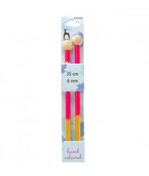 Aiguilles à tricoter 35 cm Bois Flair Du N°3 au 10 - Pony taille n°6