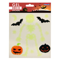 Stickers gel Halloween - Squelette phosphorescent