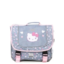 Cartable 38 cm – HELLO KITTY DELICATE FLOWERS – Bleu/Rose – 2 compartiments