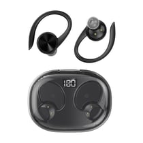 Ecouteurs Bluetooth Sans Fil Avec Affichage Numérique Et Étanchéité Noir YONIS