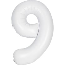 Ballon Géant Blanc Mat - Chiffre 9