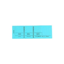 Bloc passe-partout 100 feuillets numérotés de 3 volets - Format 4,8x15 cm - Bleu - x 50 - Exacompta