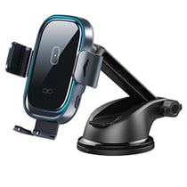 Force Power Support Voiture avec Charge sans Fil 15W Bras Ajustable et Solide Noir