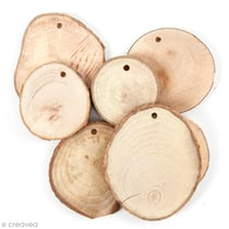 Rondelles de bois décoratives - 4 à 7 cm - 25 pcs