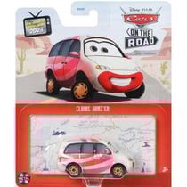 Vehicule cars claire gunz'er - voiture miniature rouge et blanc - mattel - hky30
