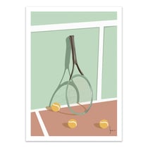Affiche 30x40 cm - Raquette verte - LPX Illustration