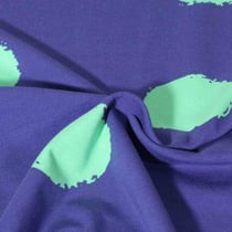 Tissu Jersey Coton Géométrique sur fond Bleu foncé