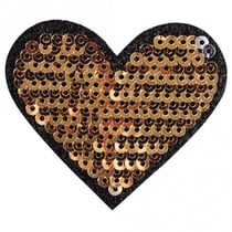 Patch thermocollant avec strass 5 x 4,5 cm - Cœur