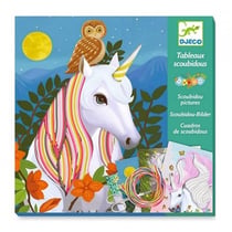 Tableaux scoubidous licornes magic criniere - djeco - dj09413 - loisirs creatifs