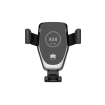 Avizar Support Voiture Rotatif 360° pour Smartphone Compatible Charge Sans Fil 10W Noir