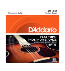 Cordes guitare D'Addario EFT13 Flat Tops Medium 16-56