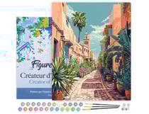 Peinture par Numéro Figured'Art avec Cadre - Ruelle marocaine - Kit de Loisir Créatif DIY Numéro d'Art Complet - 40x50cm toile tendue sur châssis